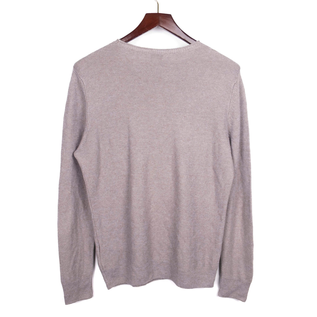 Grey Linen/Cotton Crewneck Sweater
