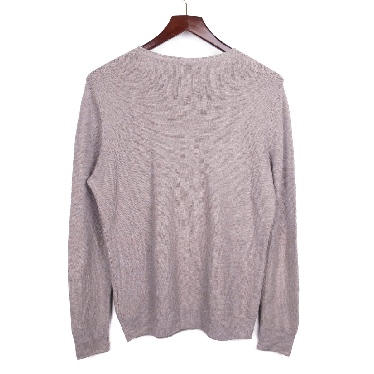 Grey Linen/Cotton Crewneck Sweater