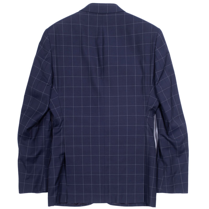 GAGLIARDI Navy Windowpane Business Suit