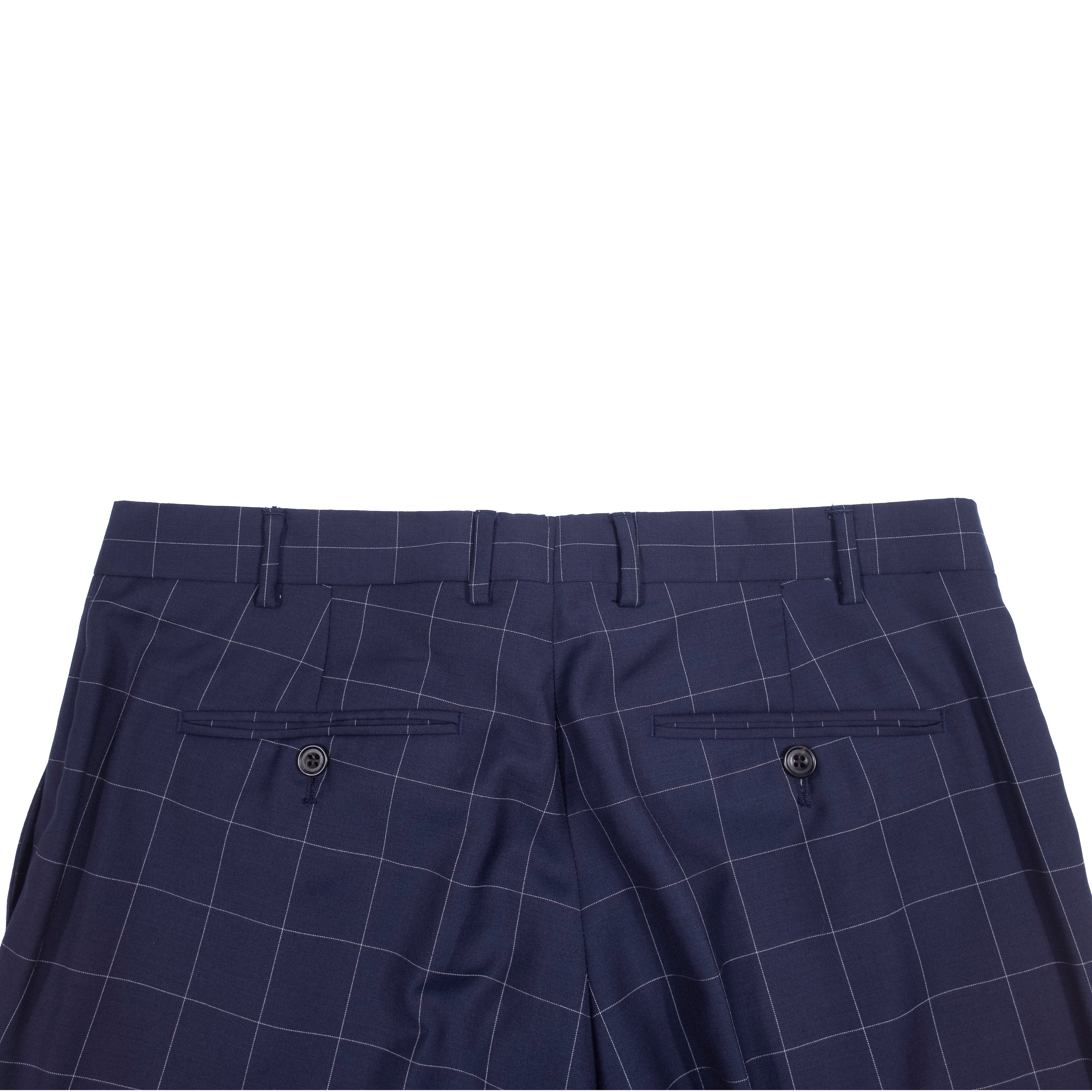 GAGLIARDI Navy Windowpane Business Suit