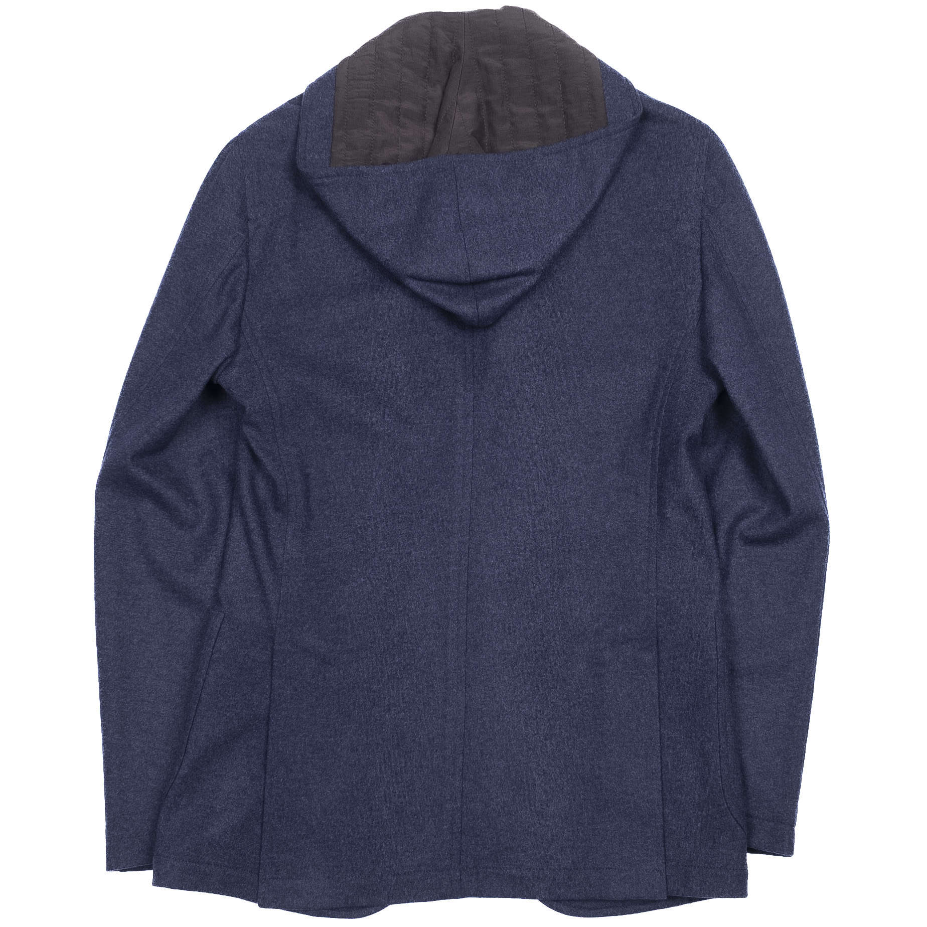 Neapolitan Hand Tailored Blue Hooded Jacket Sz 48