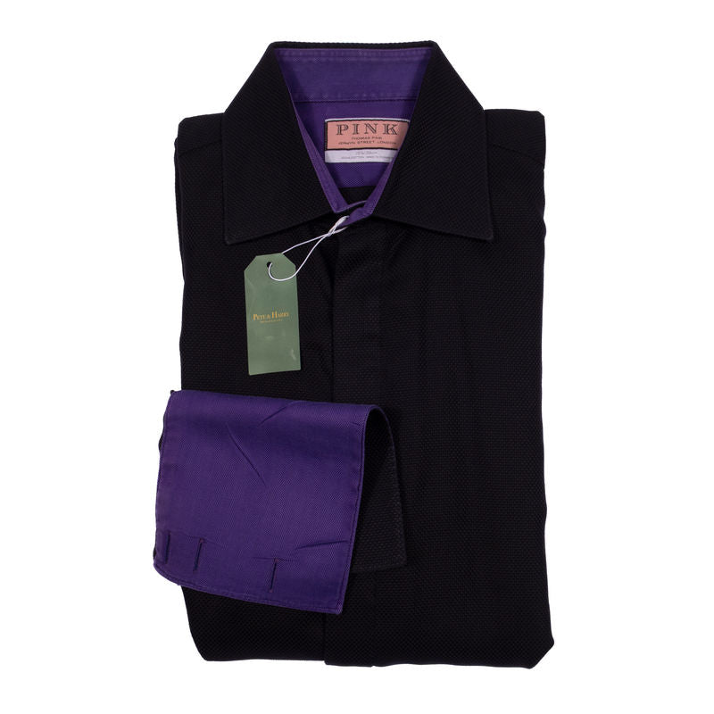 Thomas Pink Black French Cuff Shirt