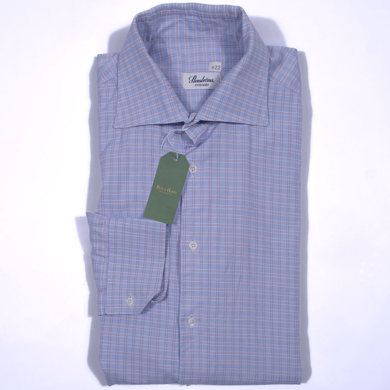 Stenströms Light Blue Check Shirt