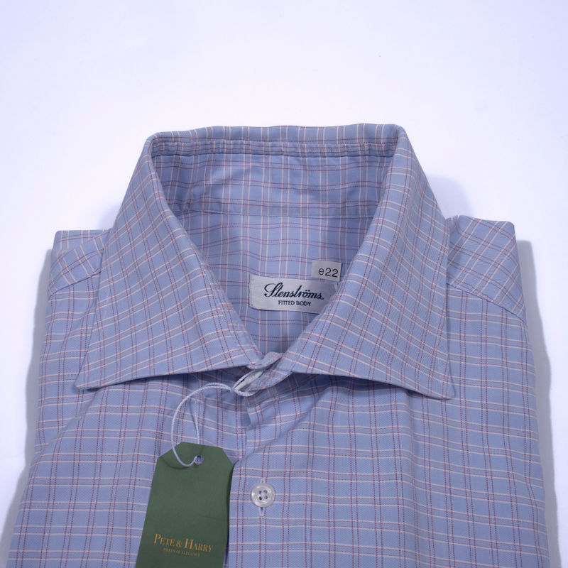 Stenströms Light Blue Check Shirt