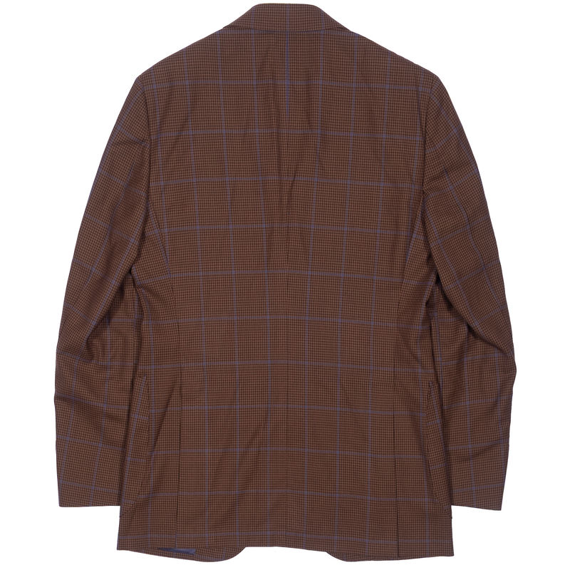 Herse Brown and Blue Check Sport Coat, 52