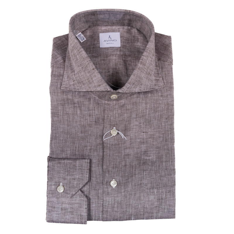 Brown Linen Shirt 44
