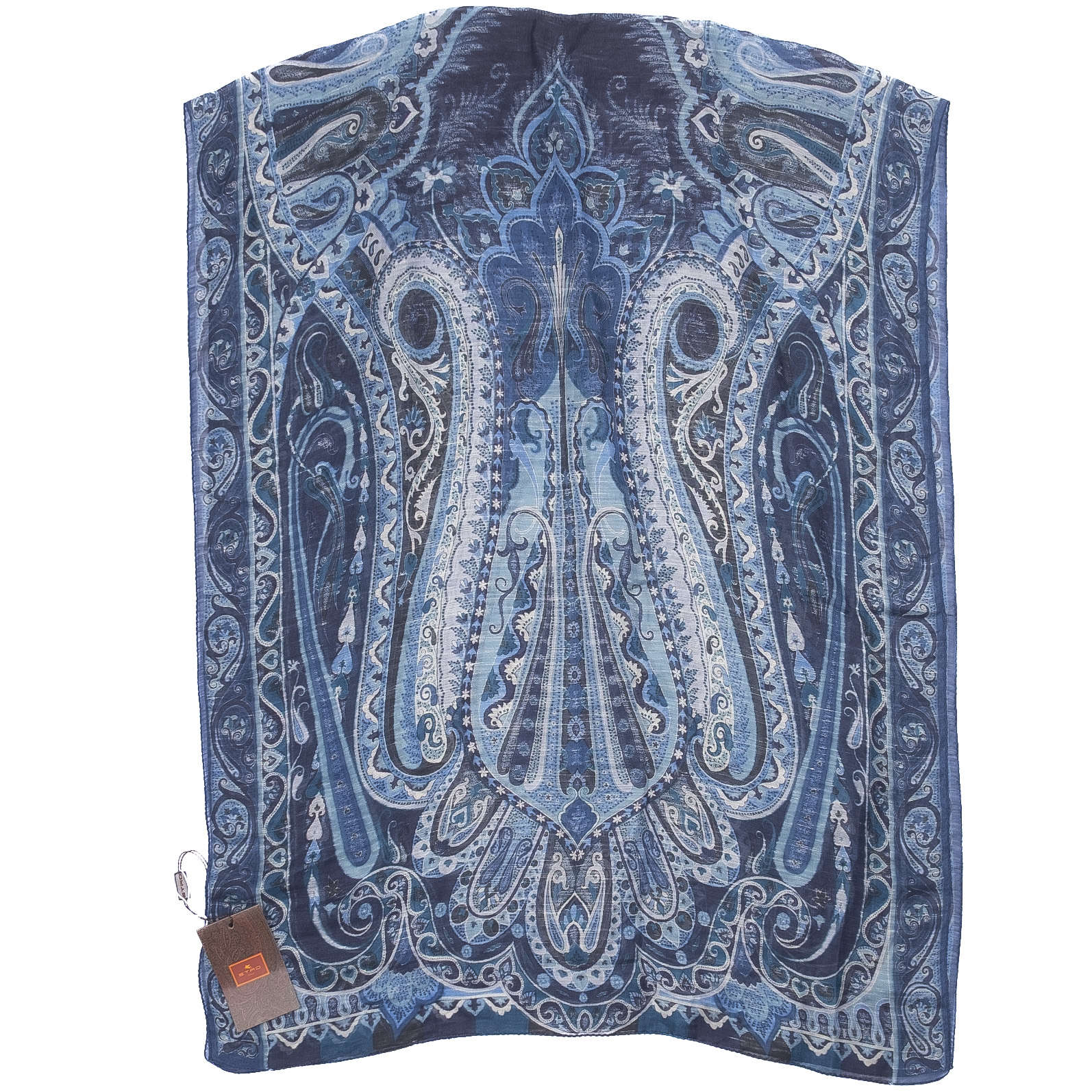 Blue Patterned Scarf