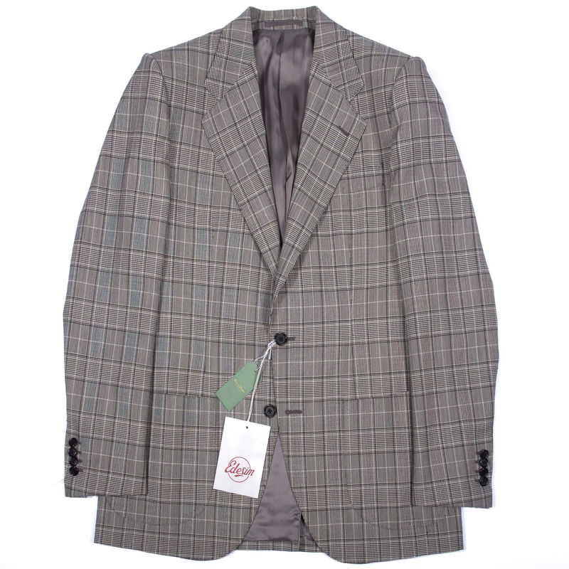 Est Retail Price 12 000 SEK - Eduardo de Simone Grey Checked Holland & Sherry Wool Sport Coat