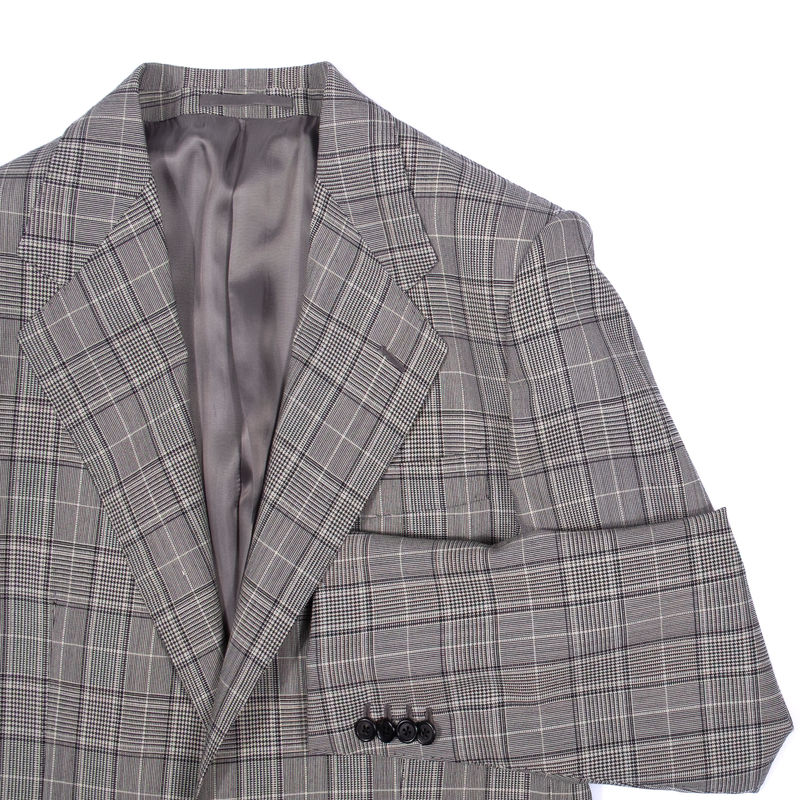 Neapolitan Hand Tailored Grey Checked Holland & Sherry Wool Sport Coat