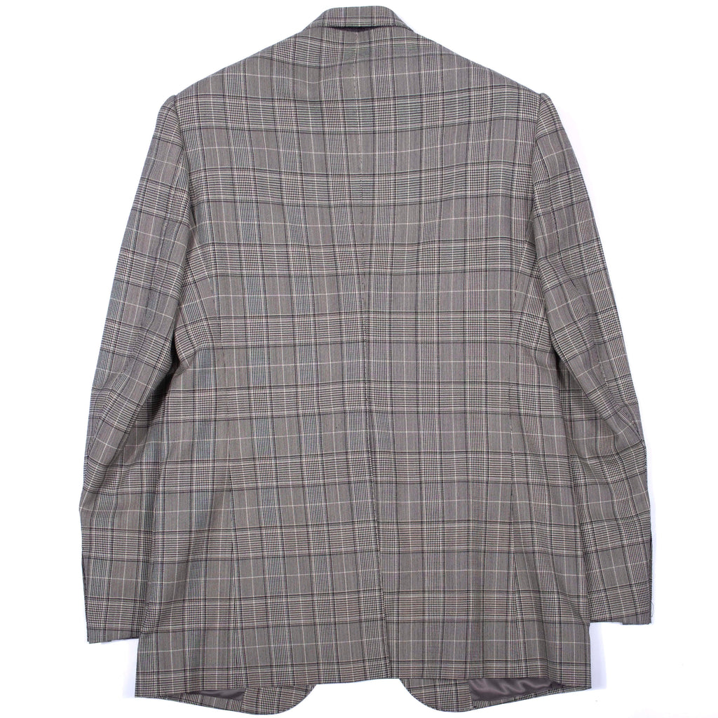 Neapolitan Hand Tailored Grey Checked Holland & Sherry Wool Sport Coat