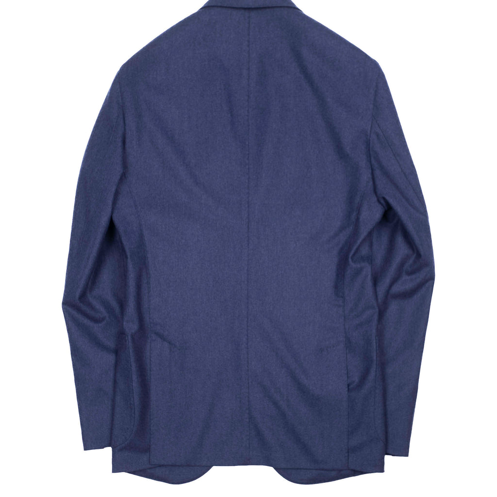 Neapolitan Hand Tailored Blue Flannel Sport Coat, 48