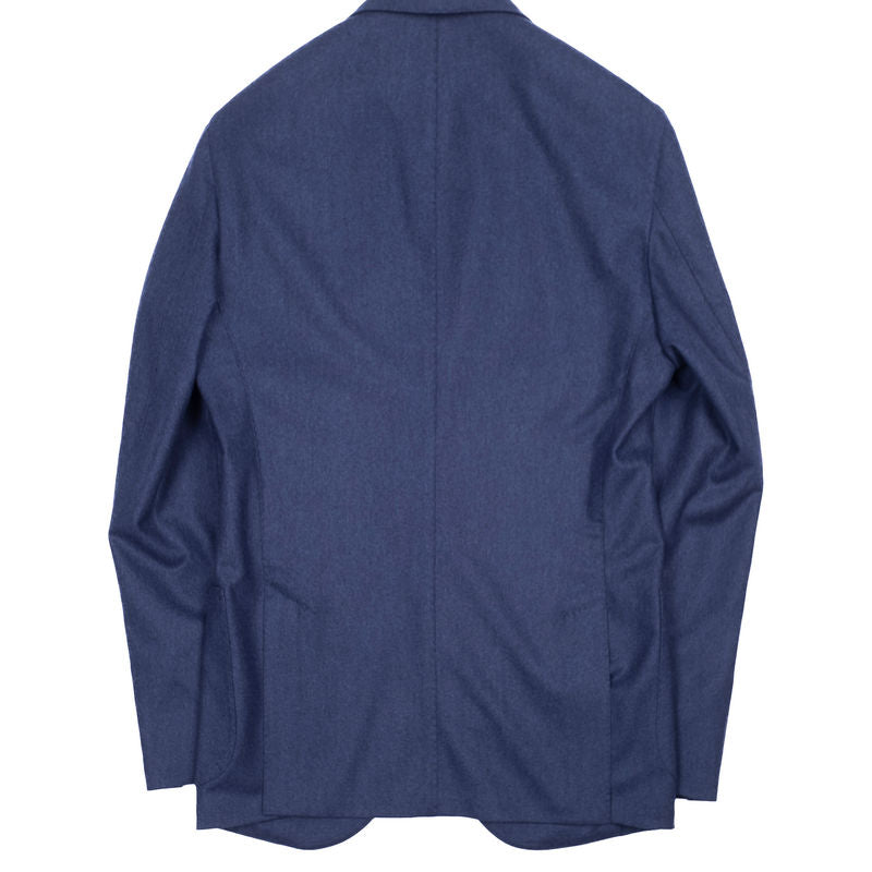 Neapolitan Hand Tailored Blue Flannel Sport Coat, 48