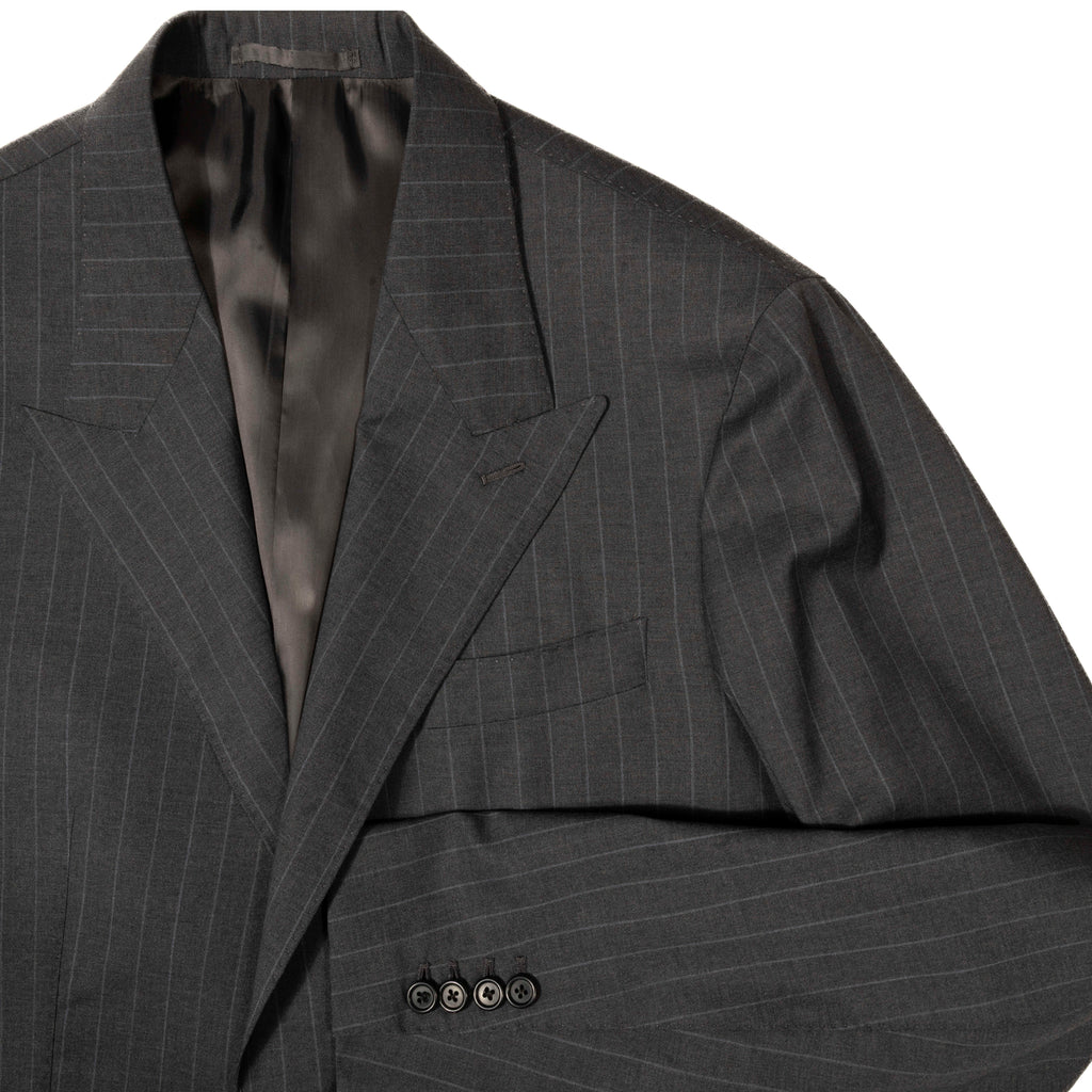 Eduardo de Simone Grey Pinstripe Suit