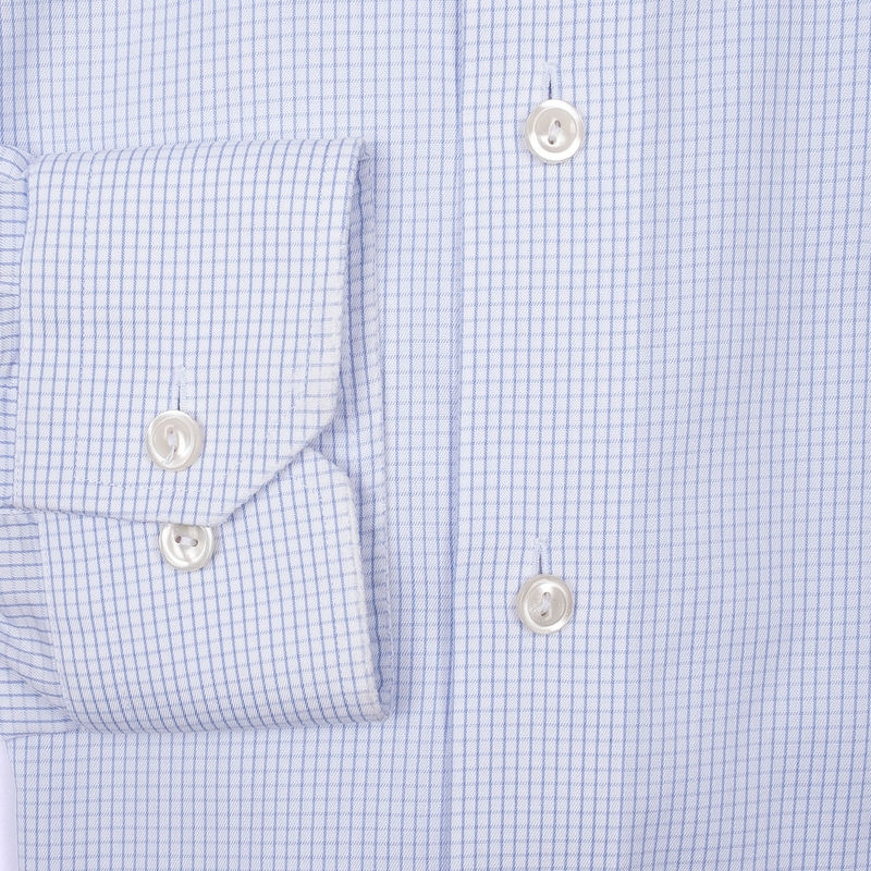 Eton Blue and White Check Business Shirt