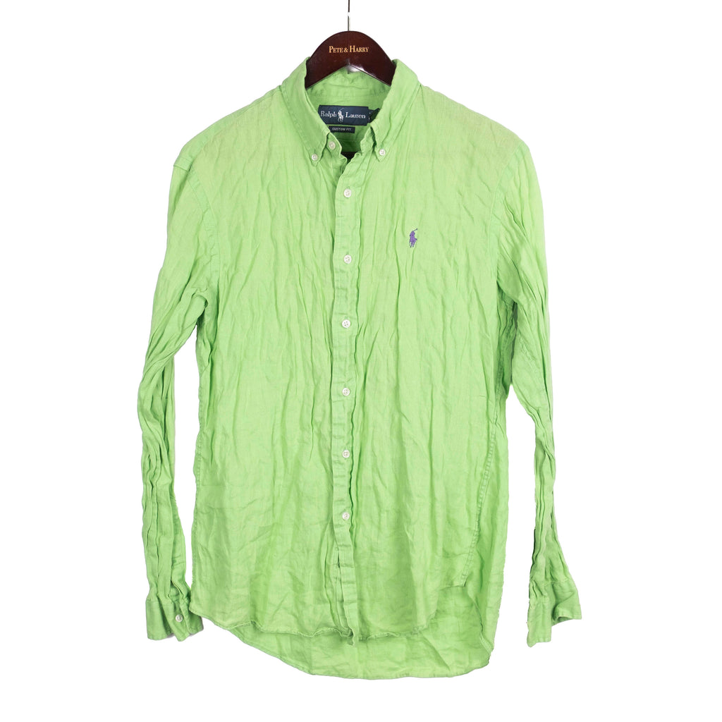 Green Buttondown Linen Shirt