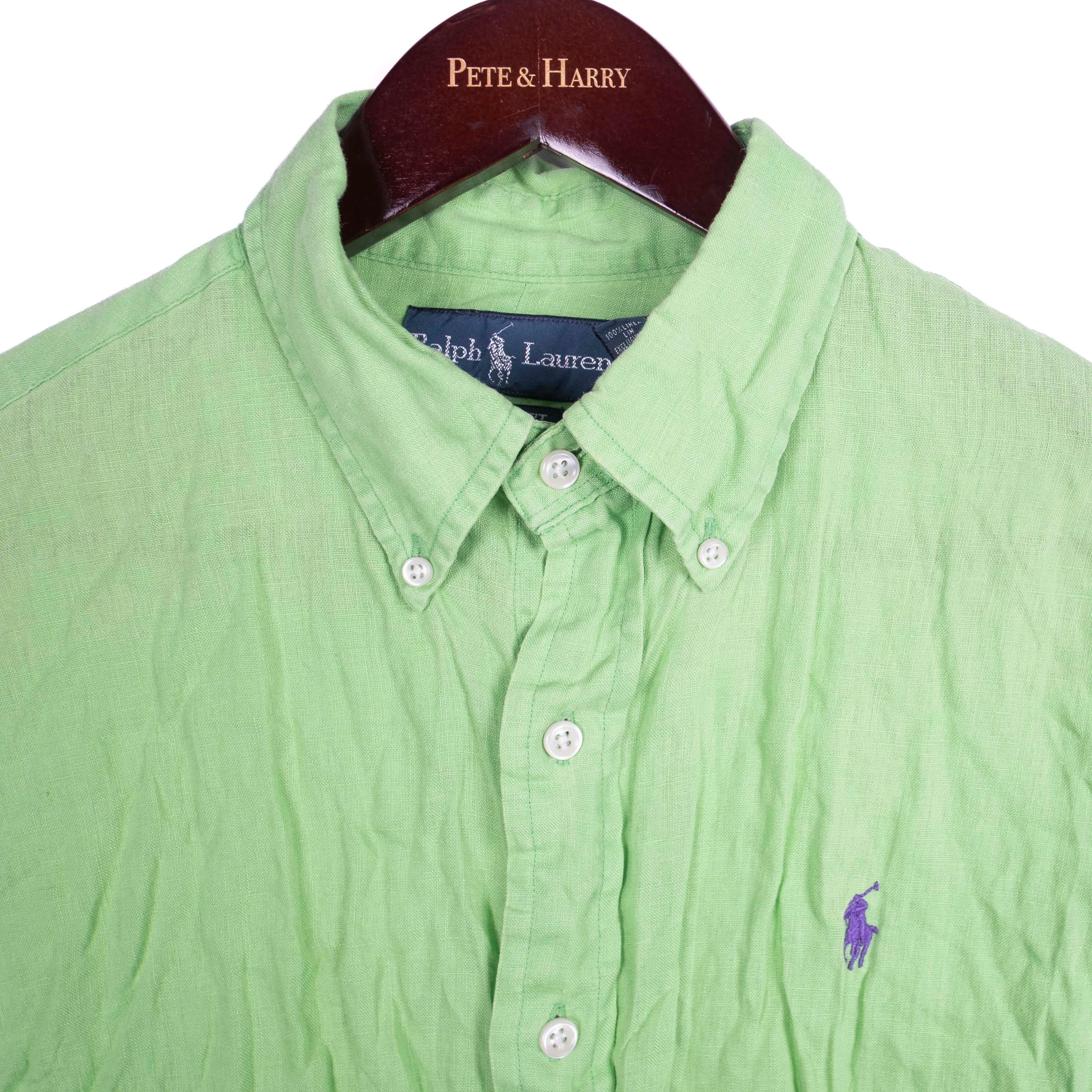 Green Buttondown Linen Shirt