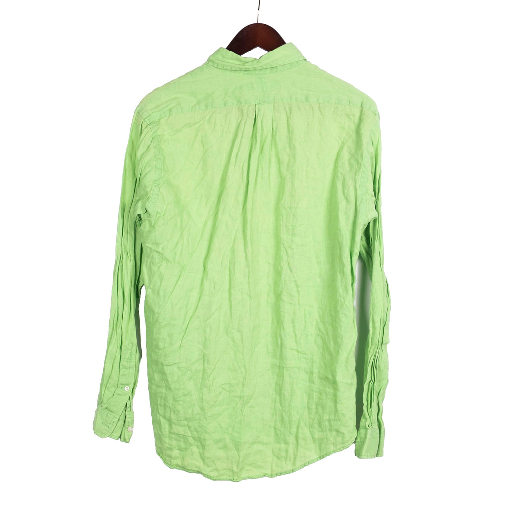 Green Buttondown Linen Shirt