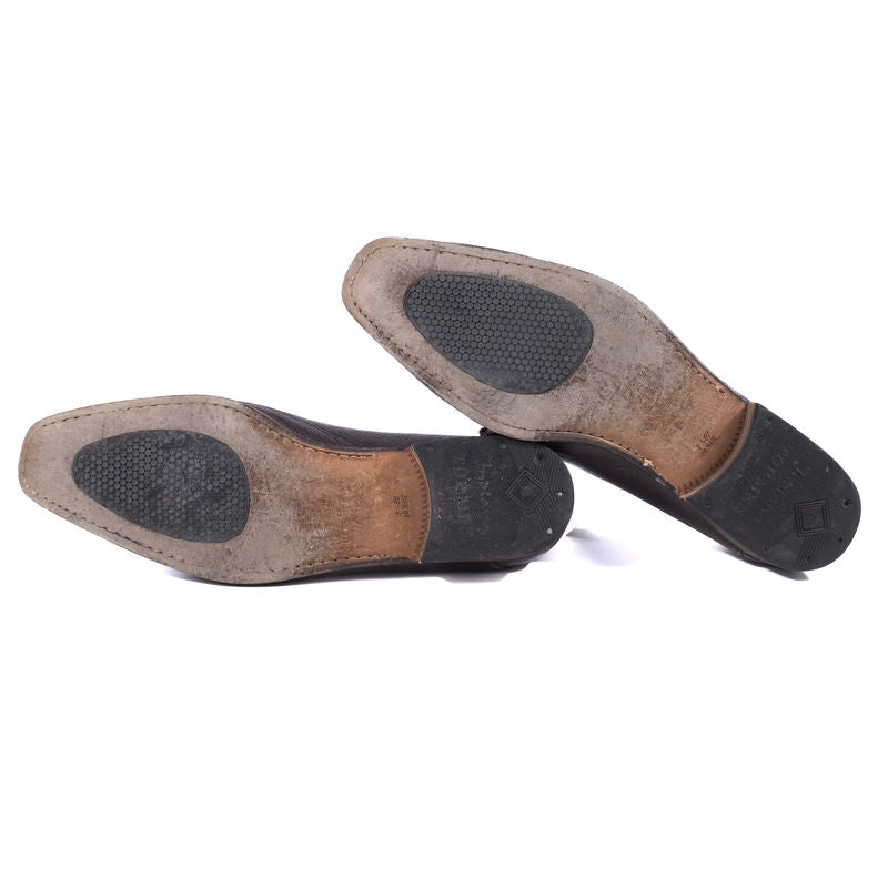 Corneliani Brown Leather Tassel Loafers