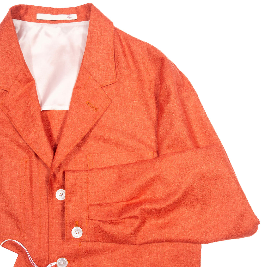 Neapolitan Hand Tailored Orange Utility Jacket Sz 50