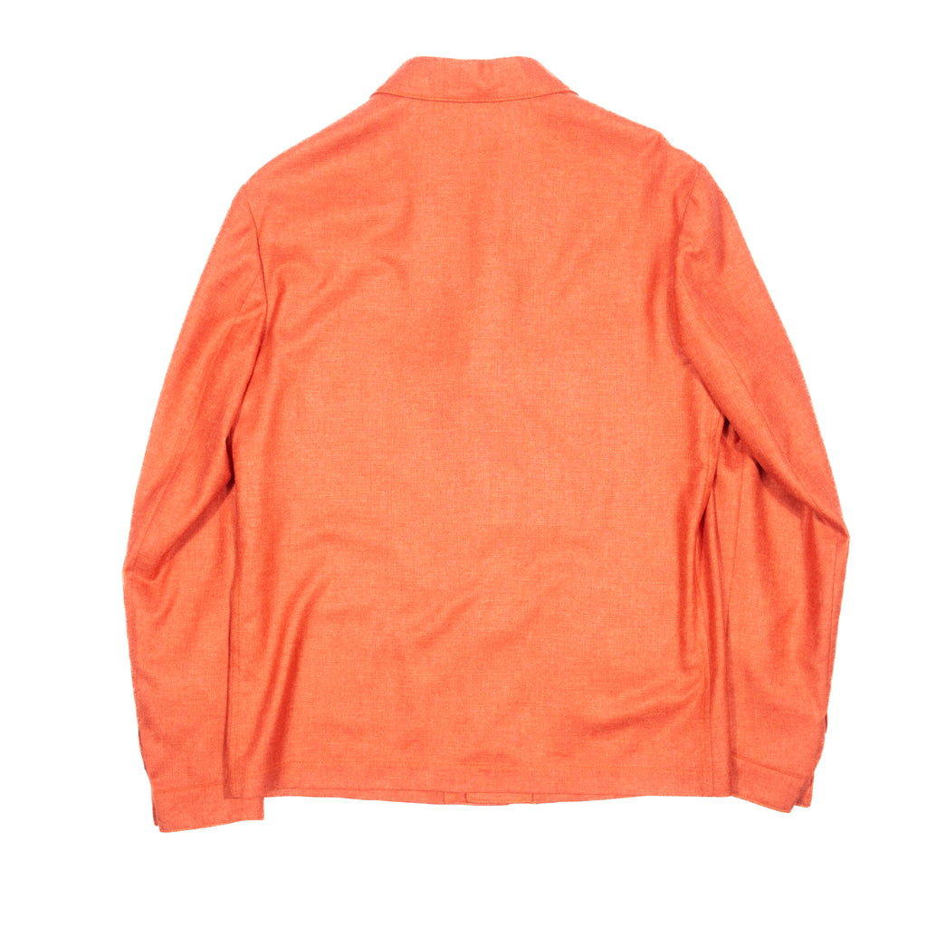 Neapolitan Hand Tailored Orange Utility Jacket Sz 50