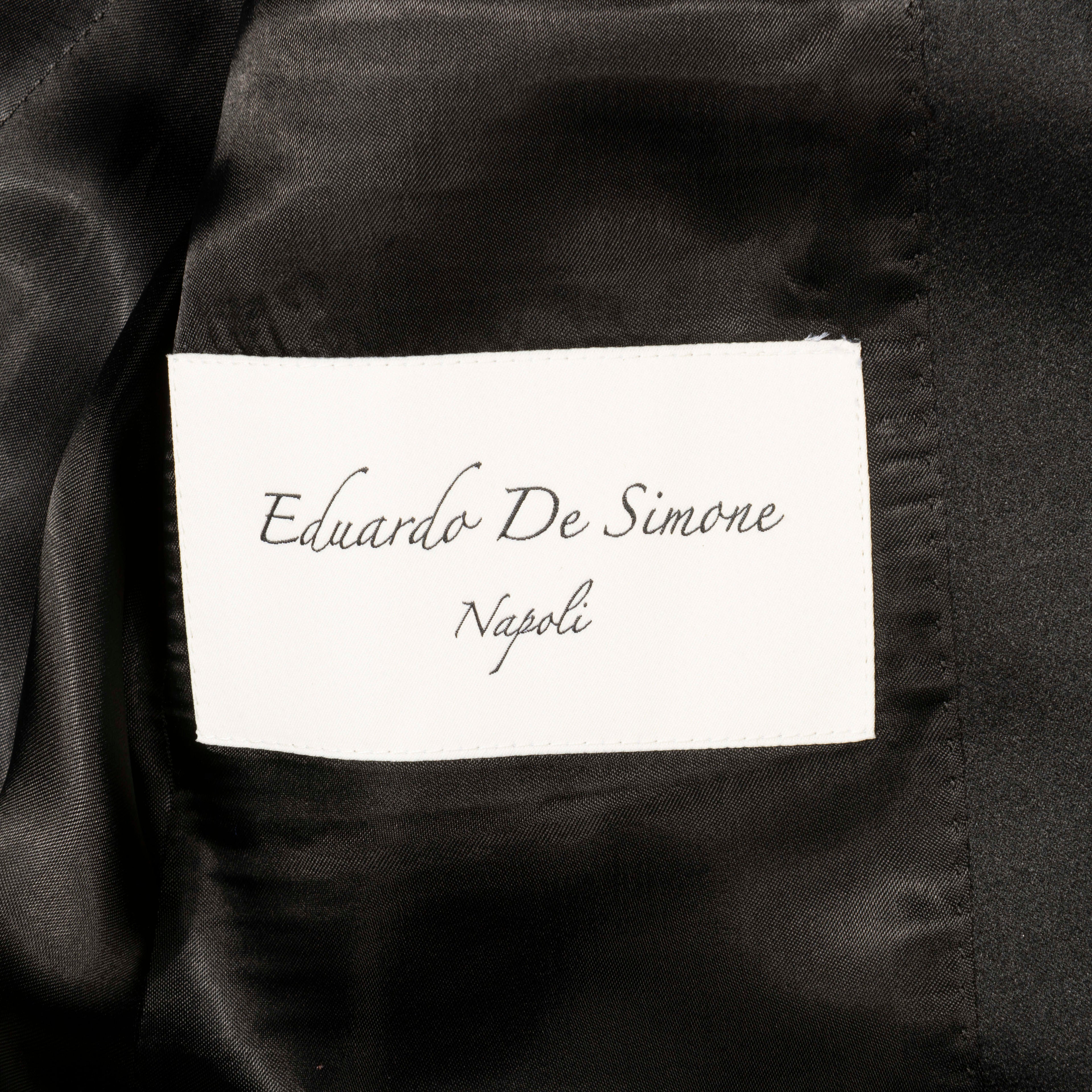 Est Retail Price 20 000 SEK - Neapolitan Hand Tailored Black Velvet Tuxedo Suit Sz 54