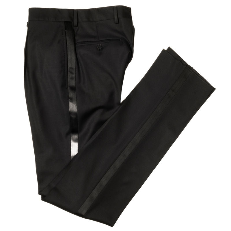 Neapolitan Hand Tailored Black Velvet Tuxedo Suit Sz 50