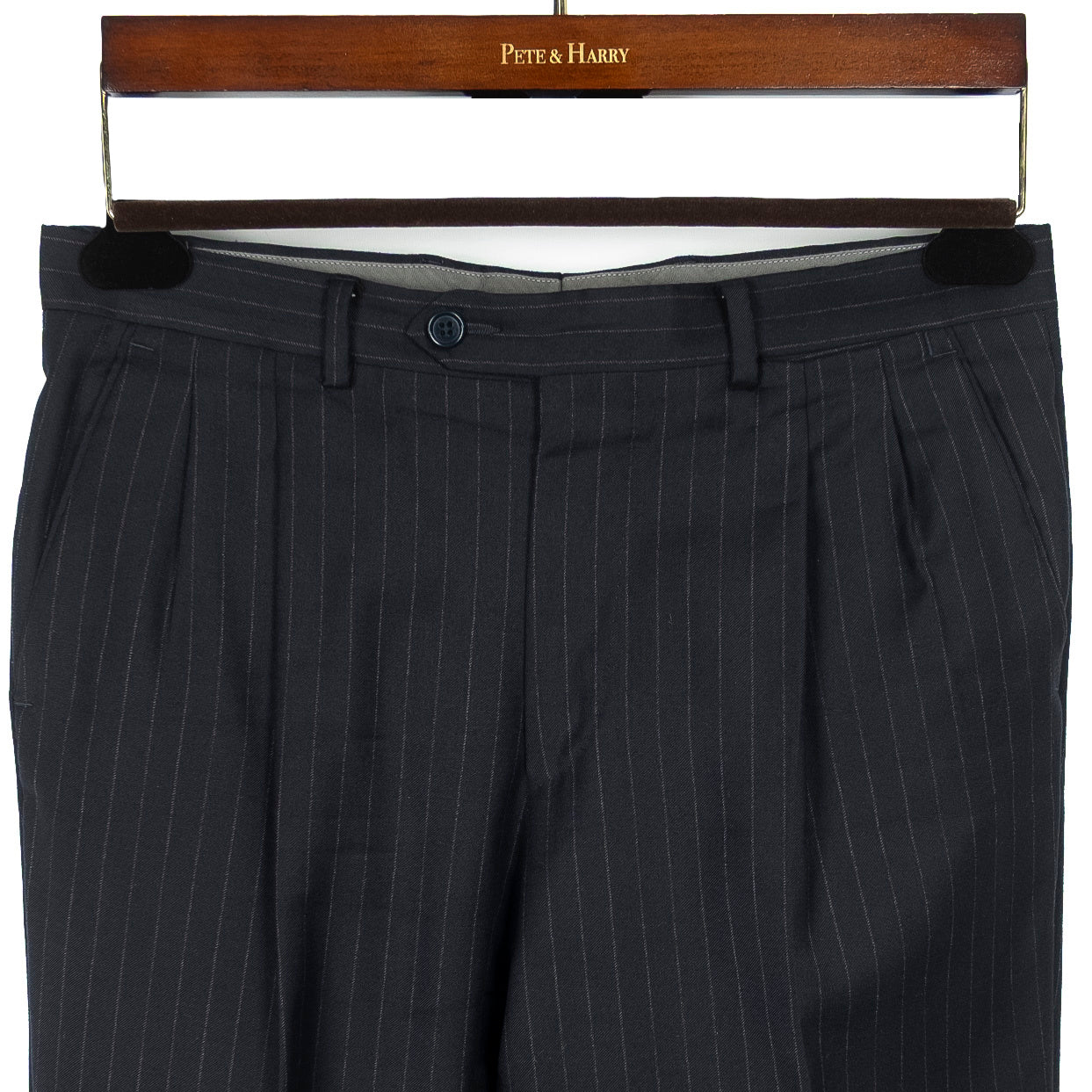 Navy Pinstripe 3 Piece Business Suit