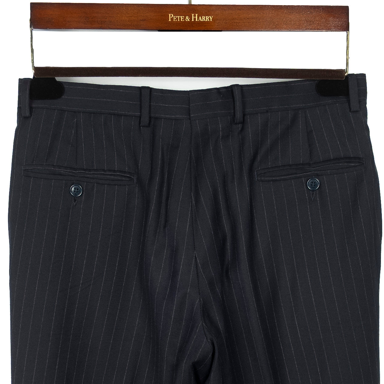 Navy Pinstripe 3 Piece Business Suit