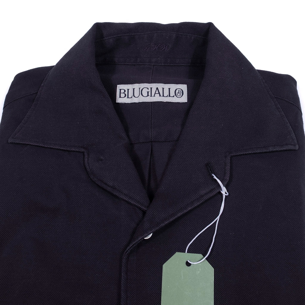 Blugiallo Navy Camp Collar Shirt