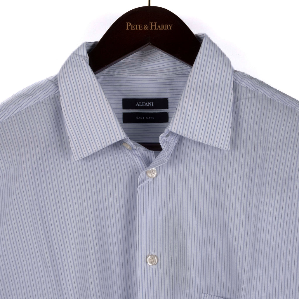 Light Blue Striped Business Shirt