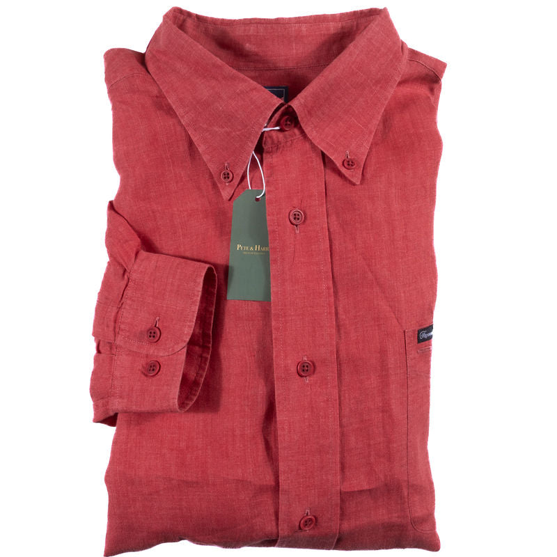 Faconnable Red Linen Shirt