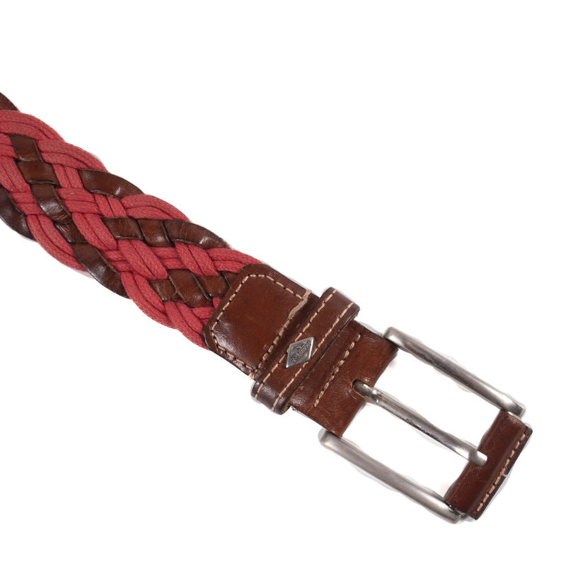 LOTTUSSE Red and brown Braided Belt