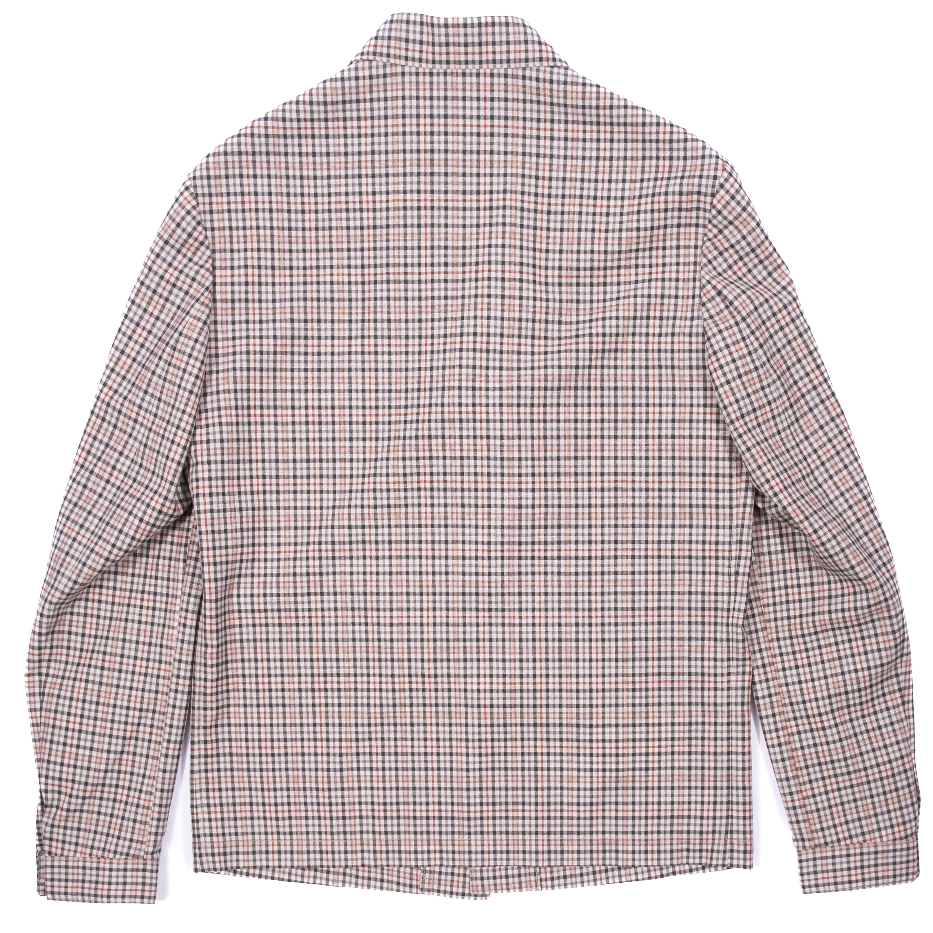 Neapolitan Hand Tailored Red, White and Black Checked Checks Holland & Sherry Wool Utility Jacket Sz 48