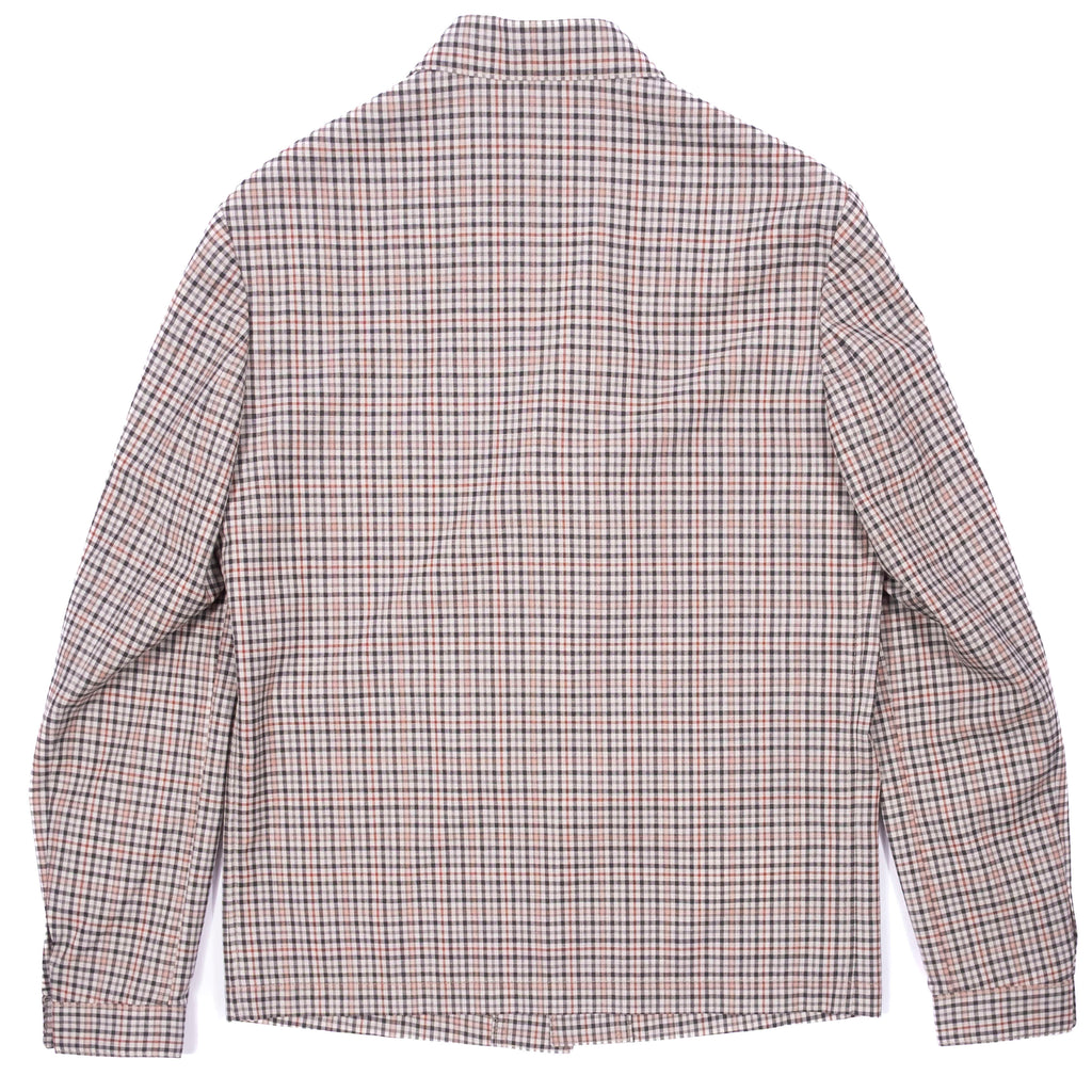 Neapolitan Hand Tailored Red, White and Black Checked Checks Holland & Sherry Wool Utility Jacket Sz 48