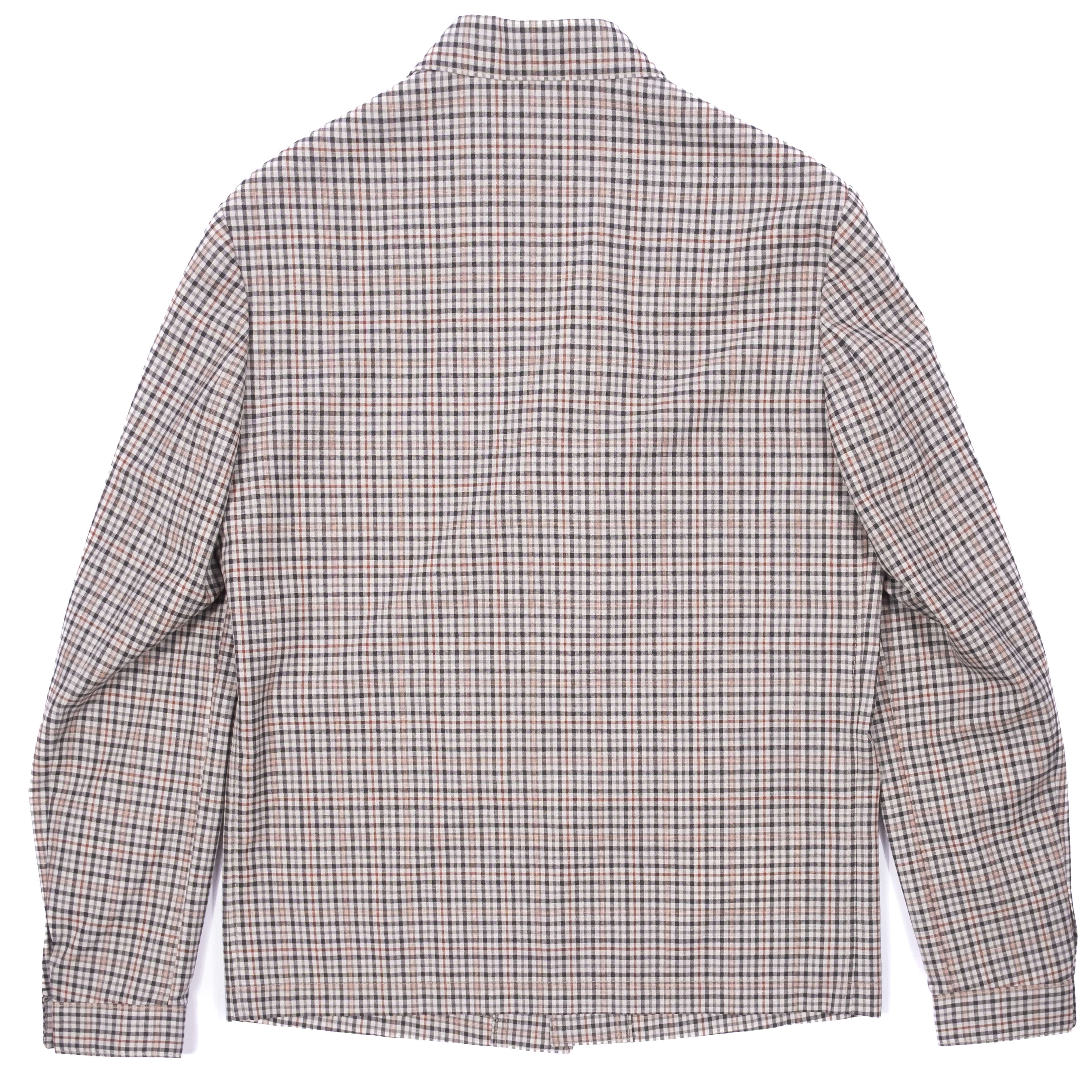Neapolitan Hand Tailored Red, White and Black Checked Checks Holland & Sherry Wool Utility Jacket Sz 48