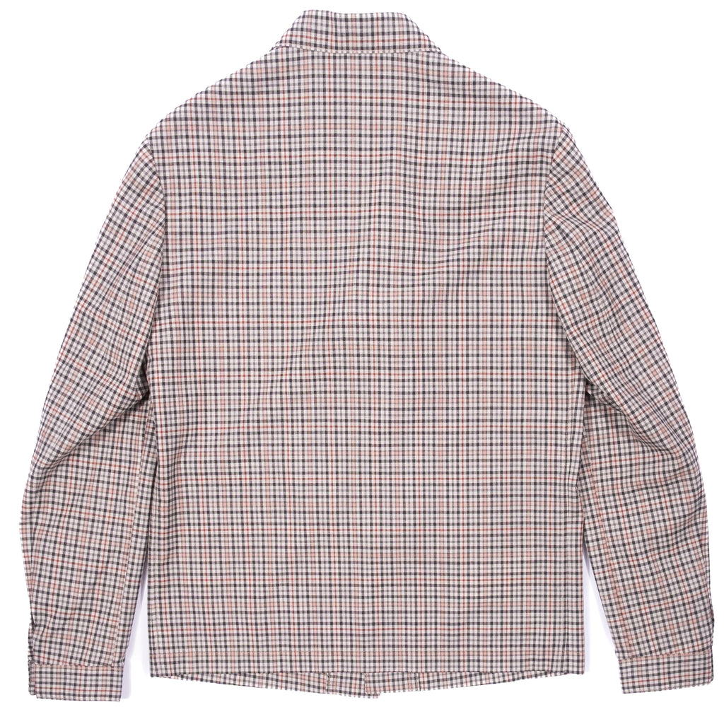 Neapolitan Hand Tailored Red, White and Black Checked Checks Holland & Sherry Wool Utility Jacket