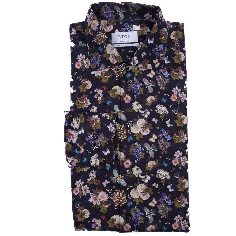 Navy Floral Shirt