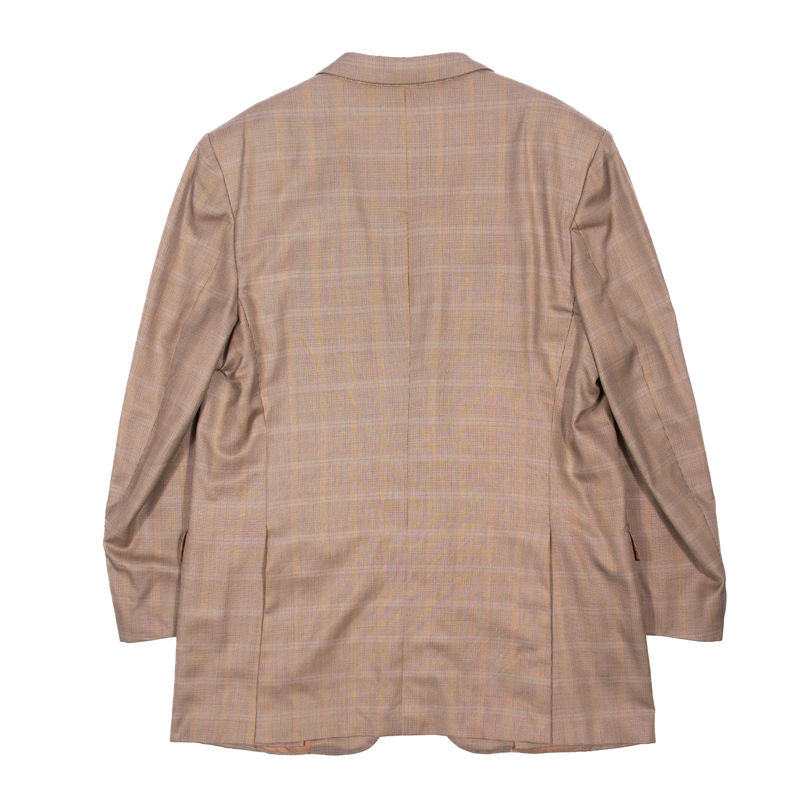 Brioni Beige Check Silk/Wool Sport Coat