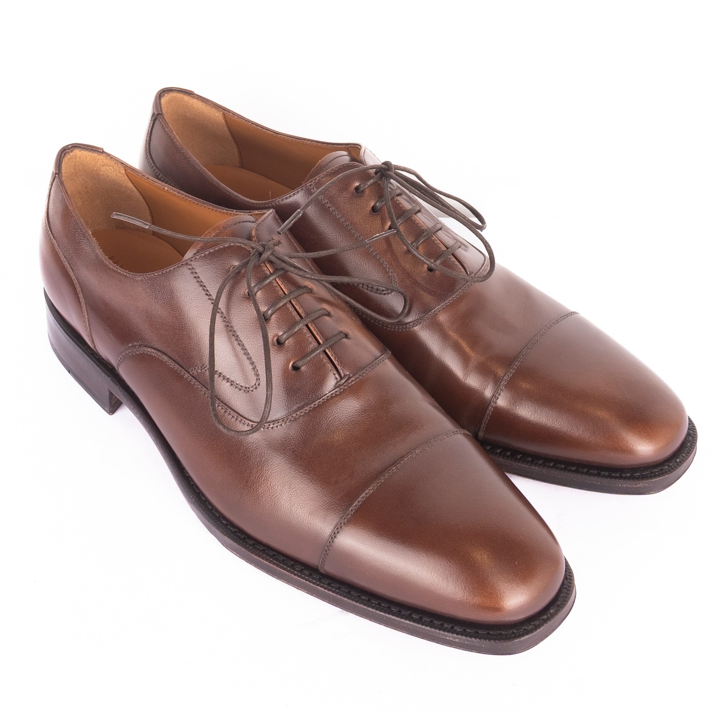 Box Calf Brown Cap Toe Oxfords
