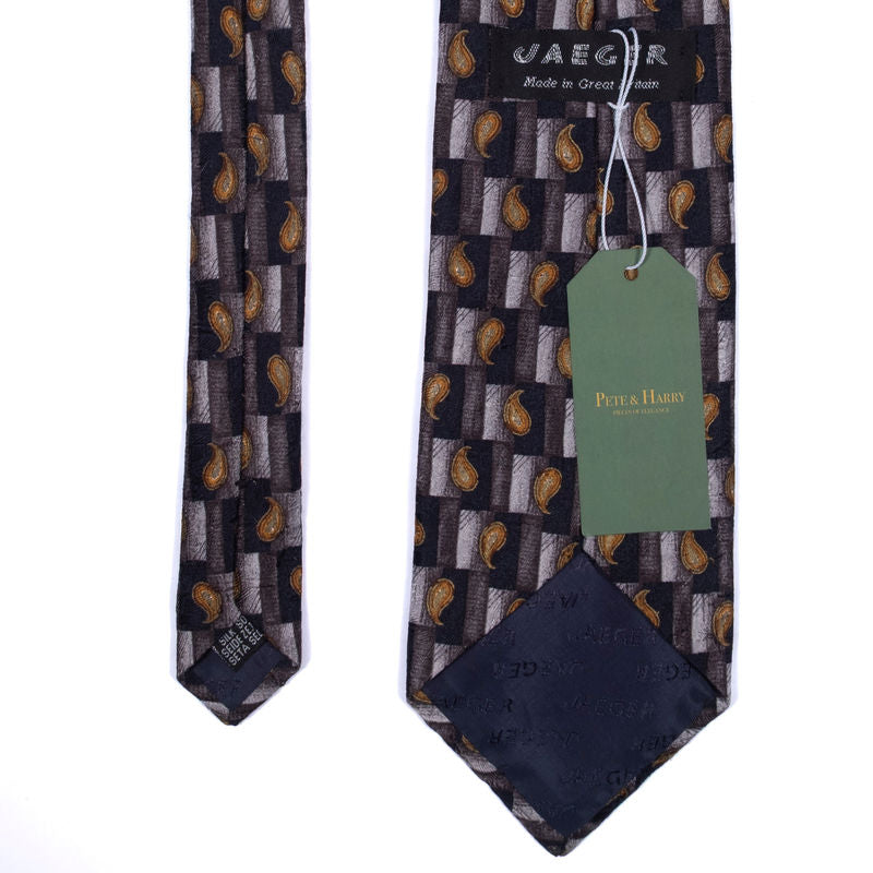 Jaeger Navy Patterned Tie
