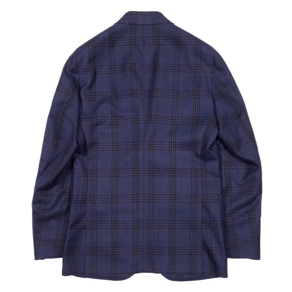Neapolitan Hand Tailored Navy Checks Sport Coat Sz 50