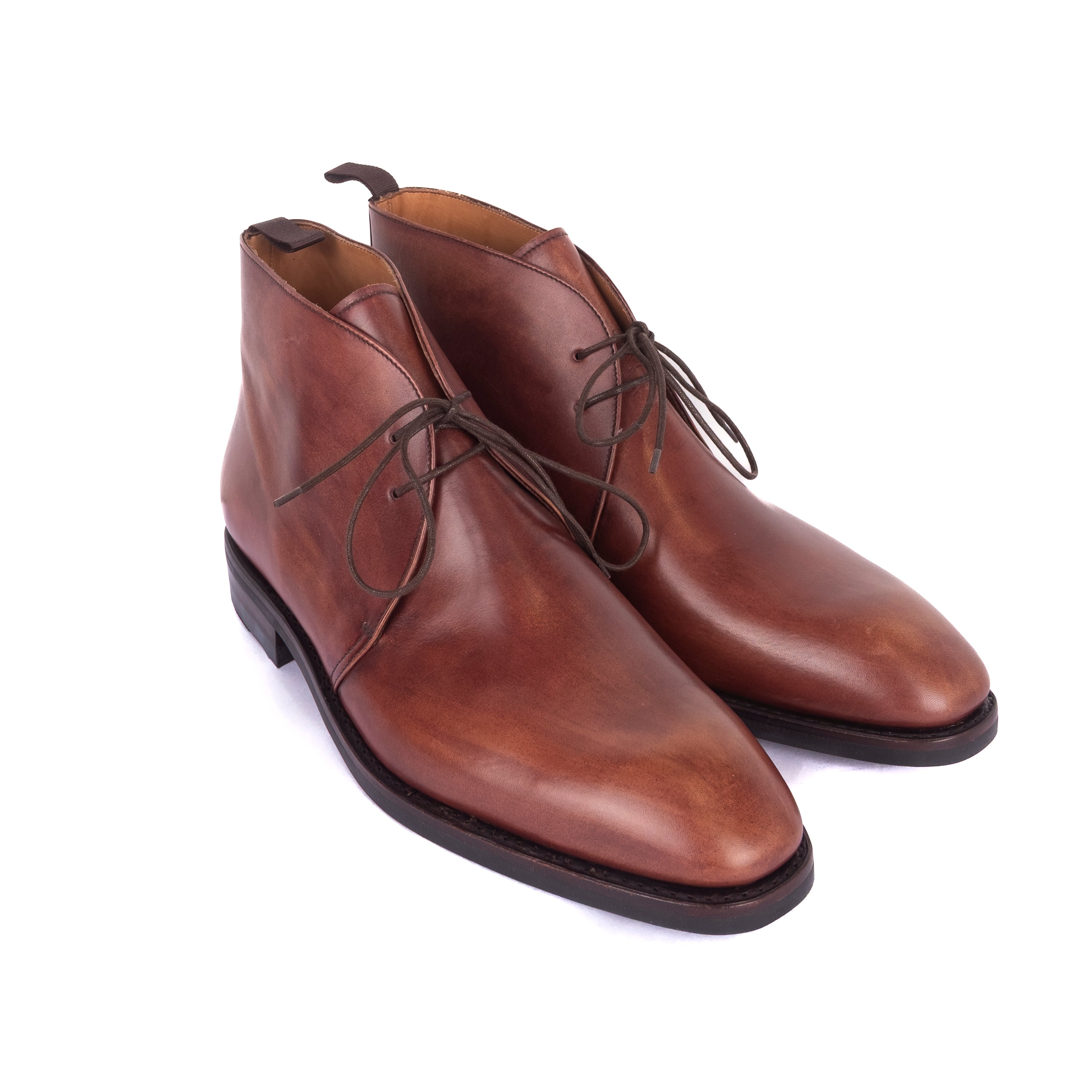 Box Calf Light Burgundy Chukka Boots