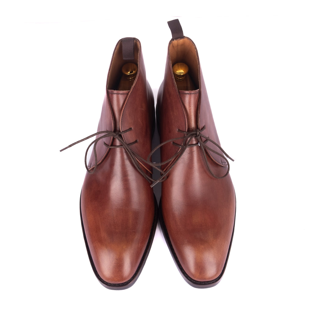 Box Calf Light Burgundy Chukka Boots