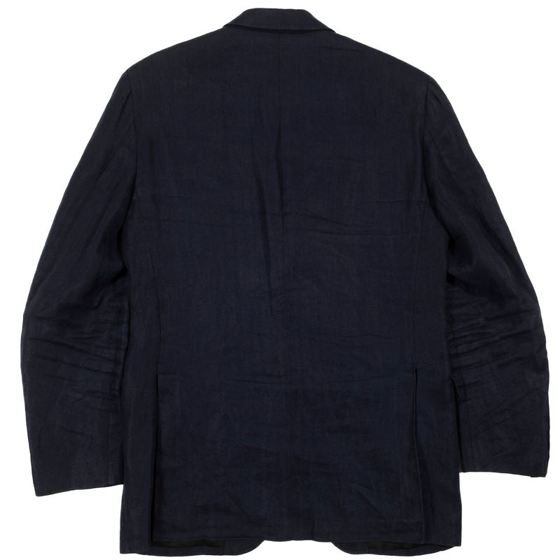 Caruso Navy Linen Sport Coat