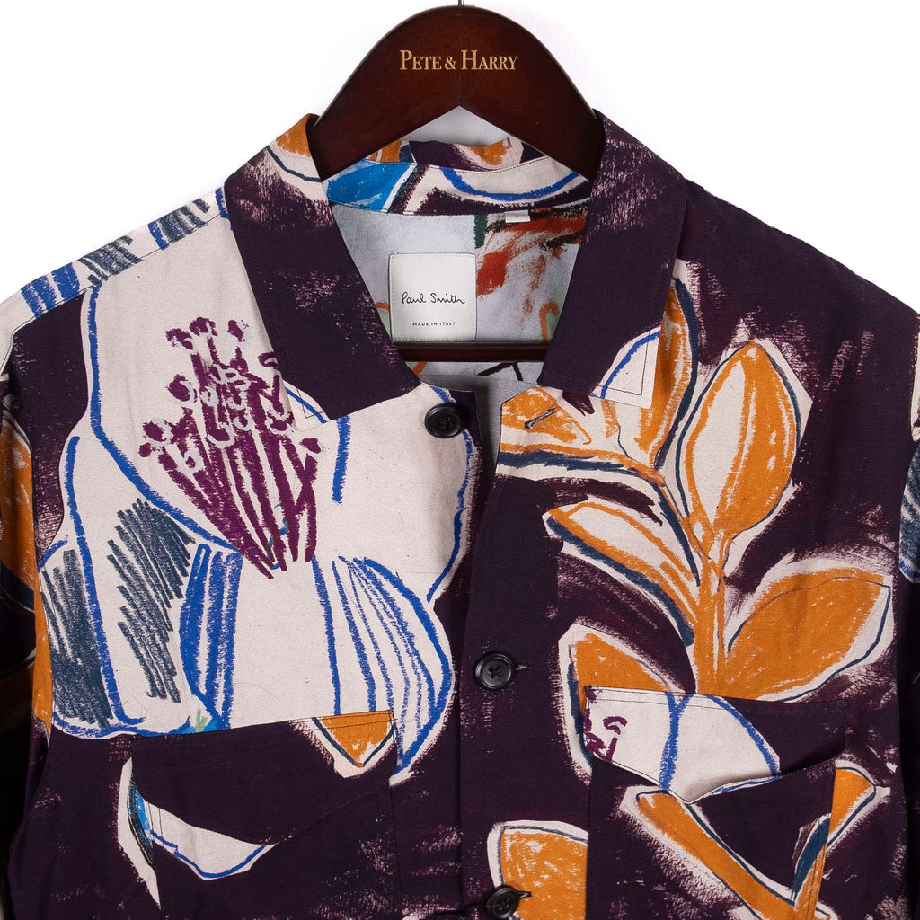 Plum Patterned Casual Shirt