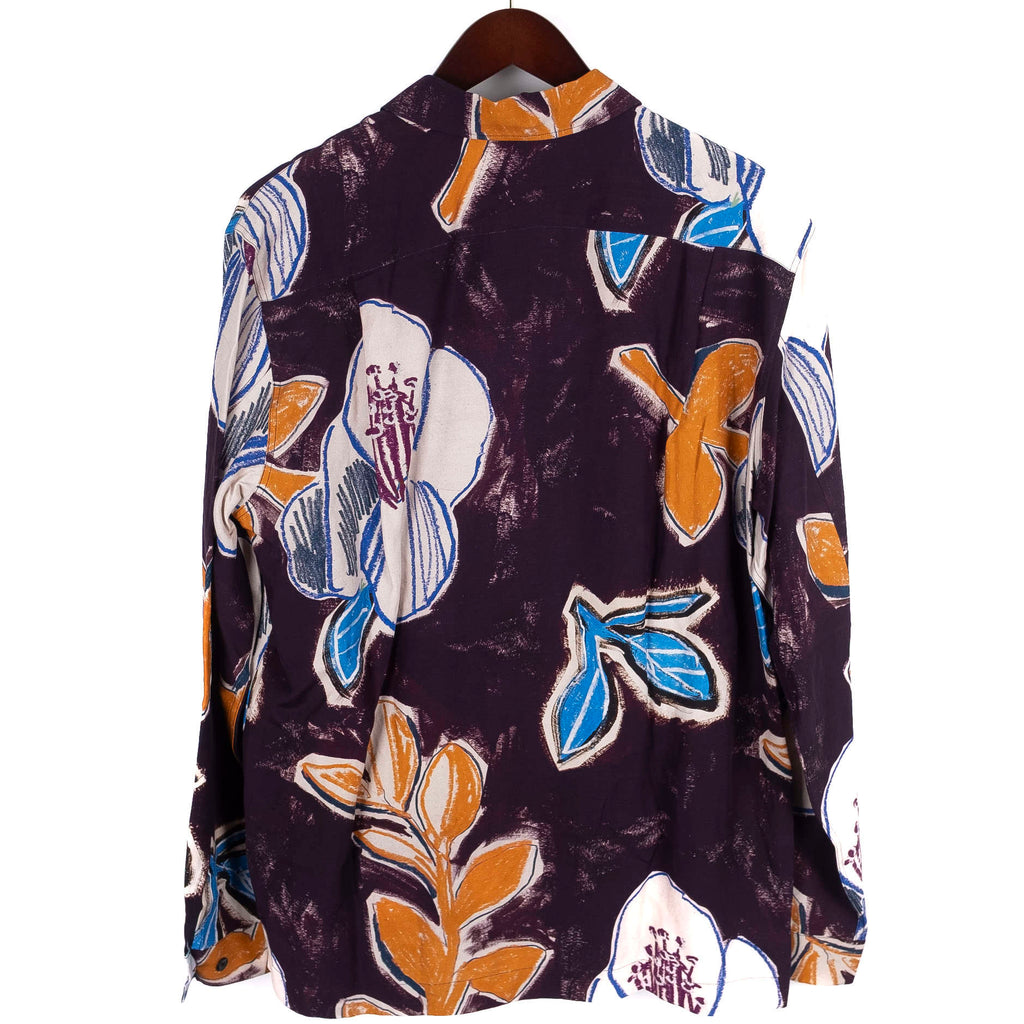 Plum Patterned Casual Shirt