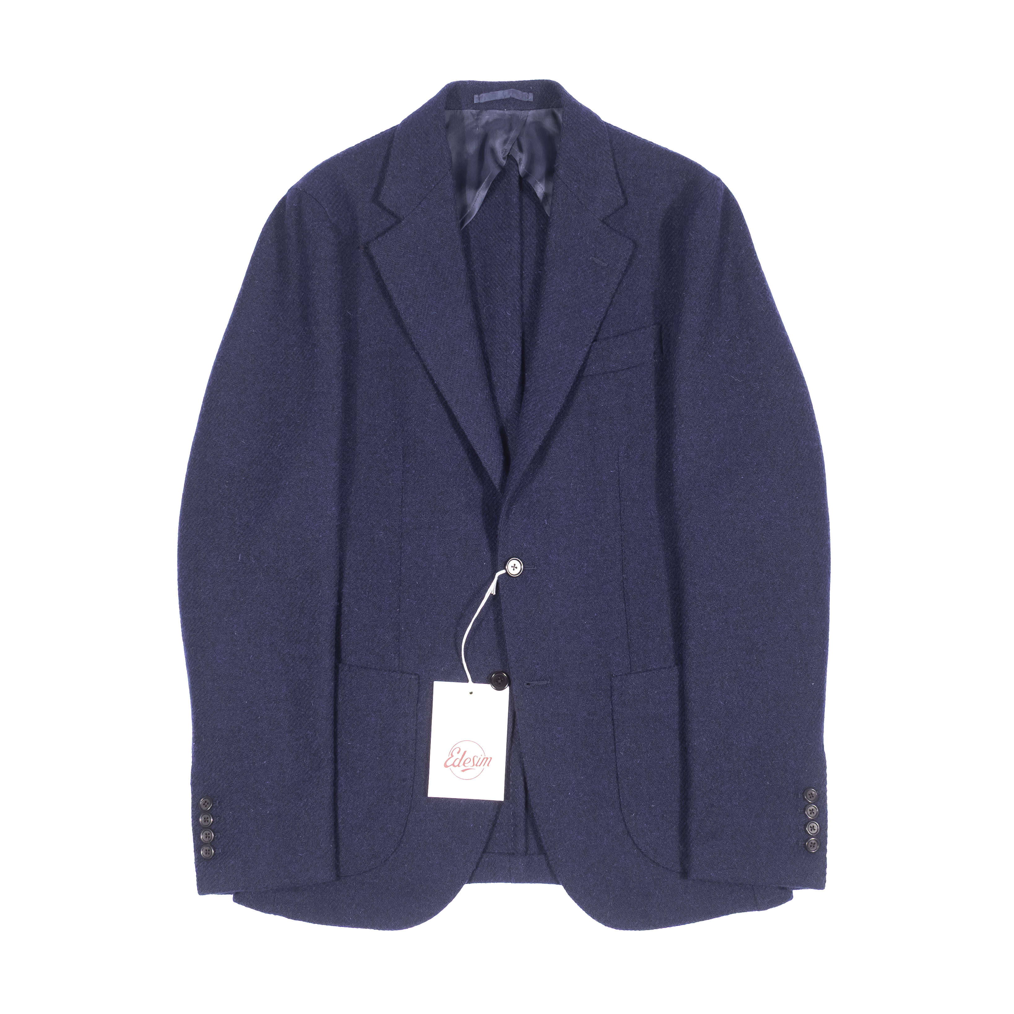 Neapolitan Hand Tailored Blue Harris Tweed Twill Sport Coat Sz 48