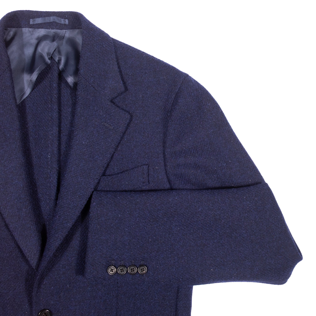 Neapolitan Hand Tailored Blue Harris Tweed Twill Sport Coat Sz 48