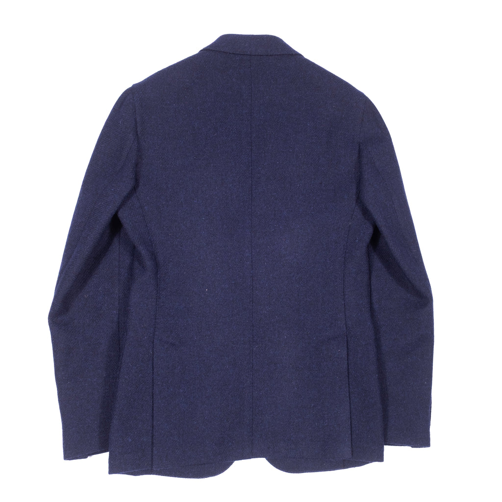 Neapolitan Hand Tailored Blue Harris Tweed Twill Sport Coat Sz 48