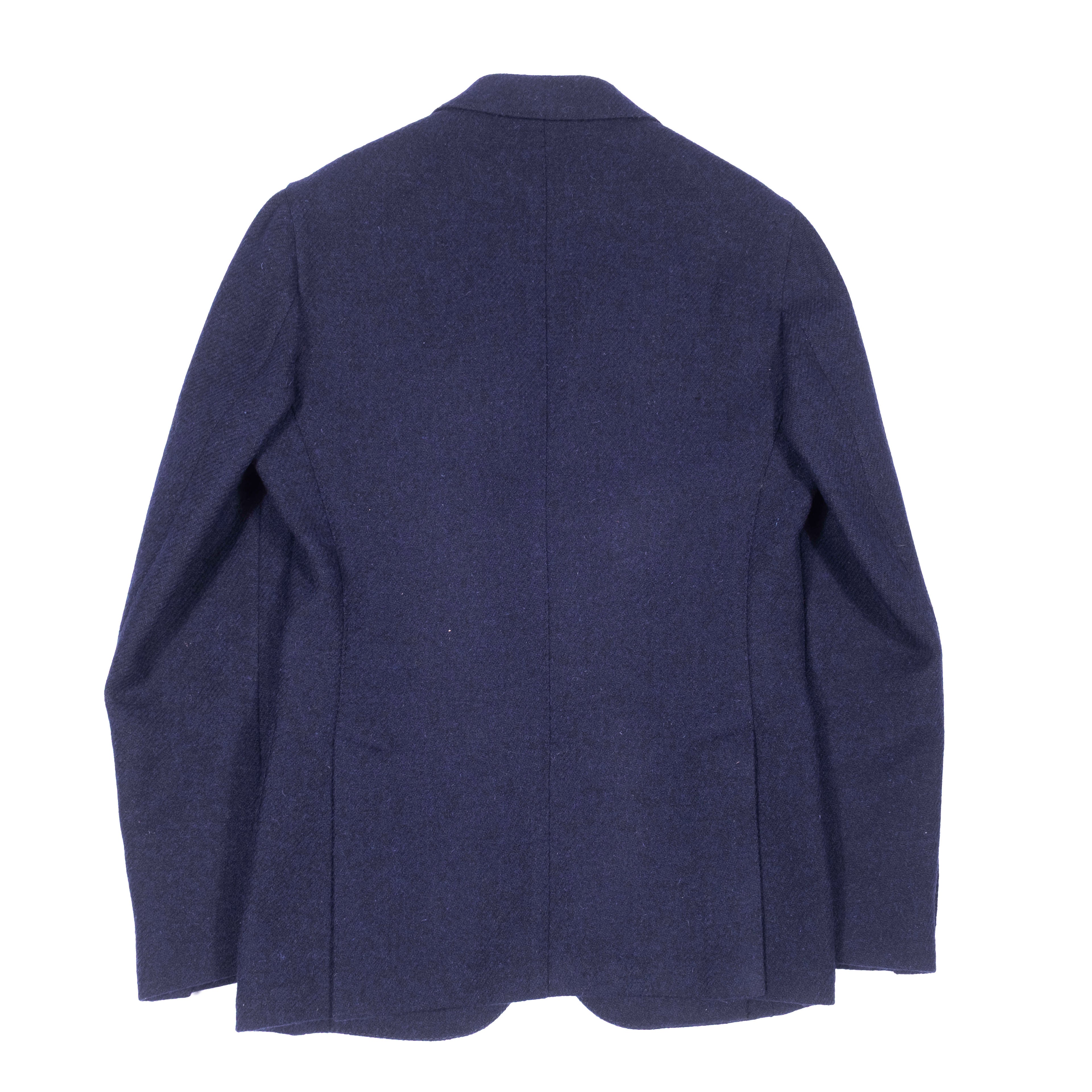 Neapolitan Hand Tailored Blue Harris Tweed Twill Sport Coat Sz 48